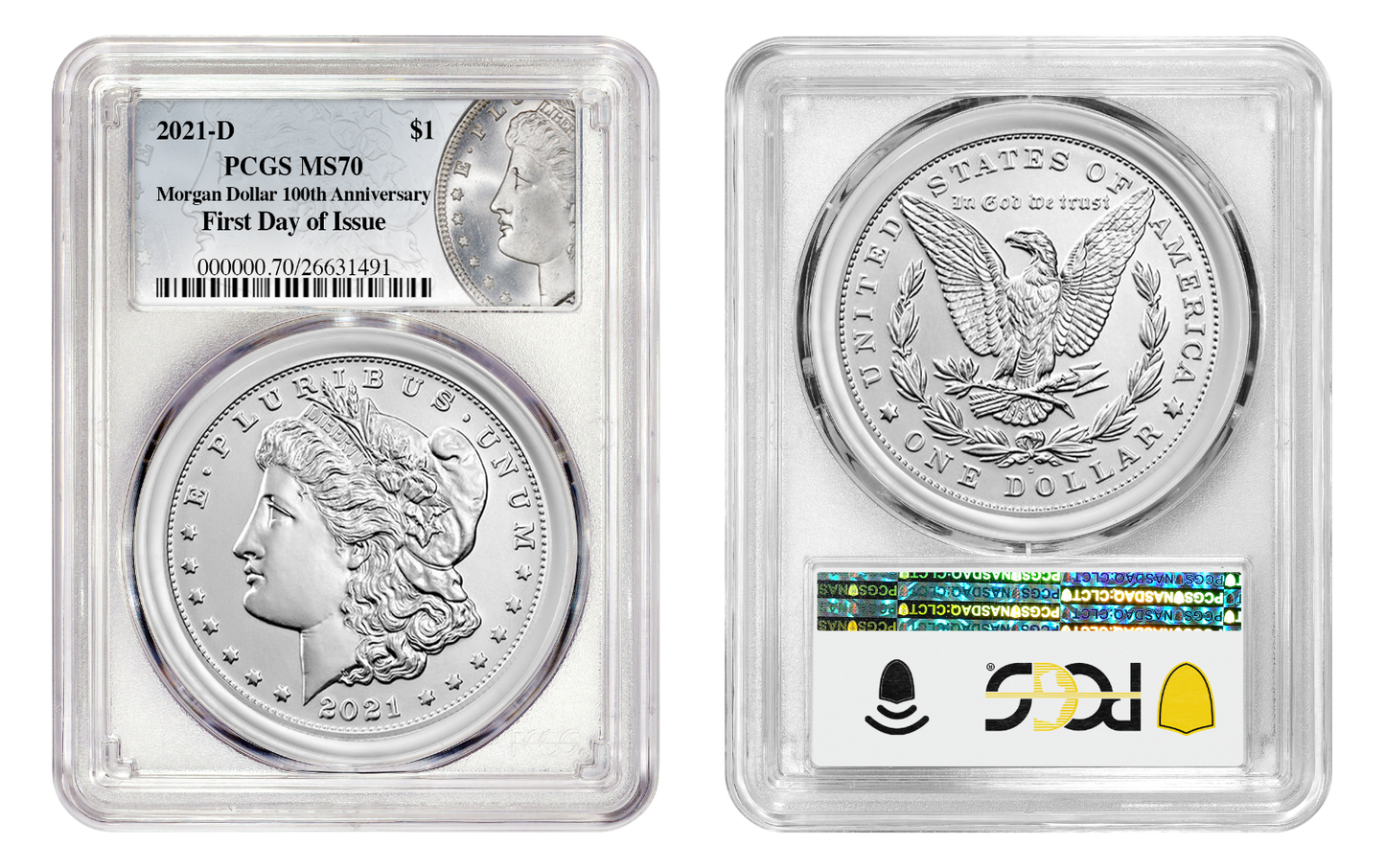 2021 Morgan Silver Dollar with D Mint Mark Graded